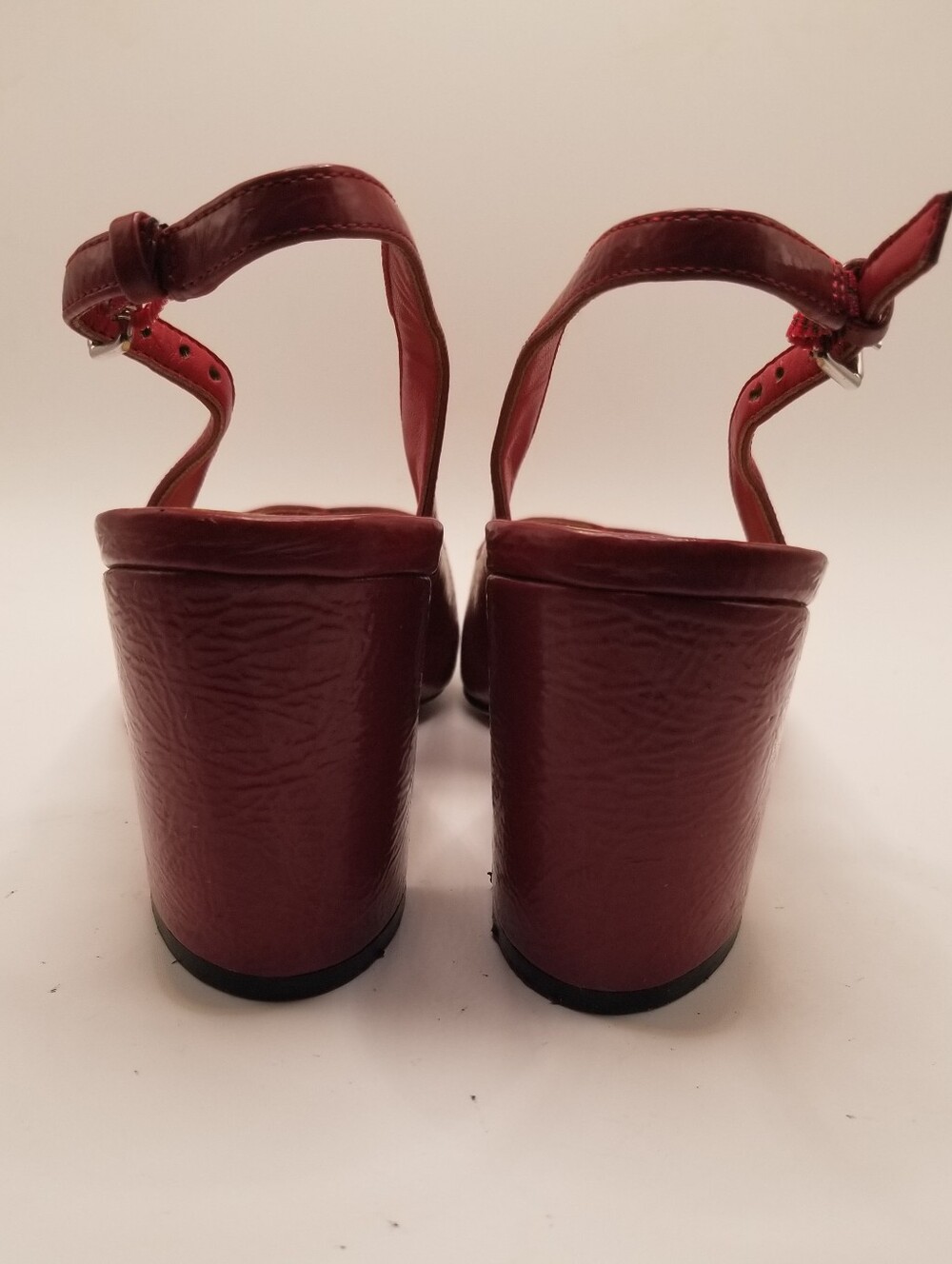 Marc Fisher Red Slingback Block Heels Size 7.5M - Picture 5 of 11